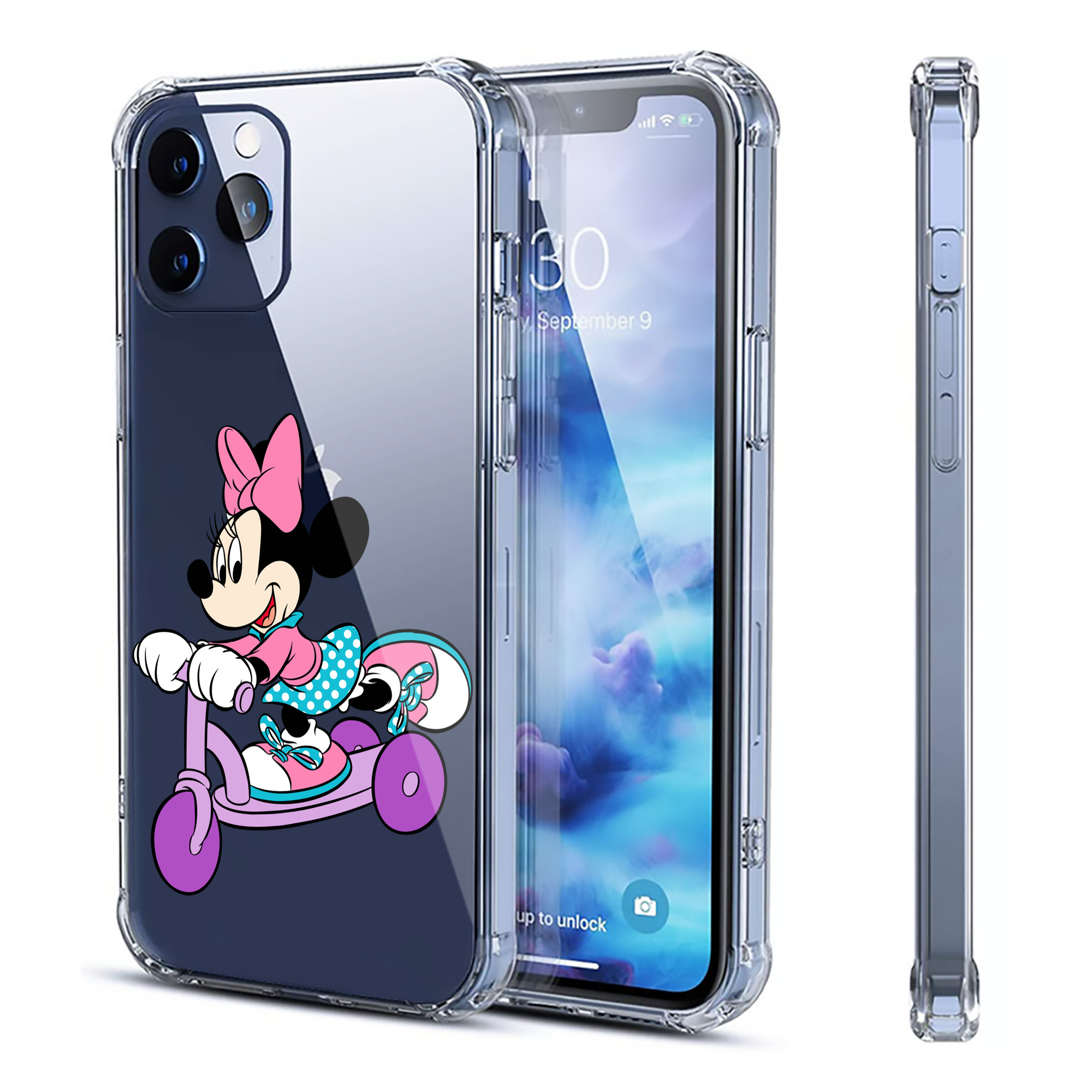 （画像用） ミッキーマウス Mickey Mouse 【iPhone 12シリーズ対応】透明スマホケース（クリアソフトケース）